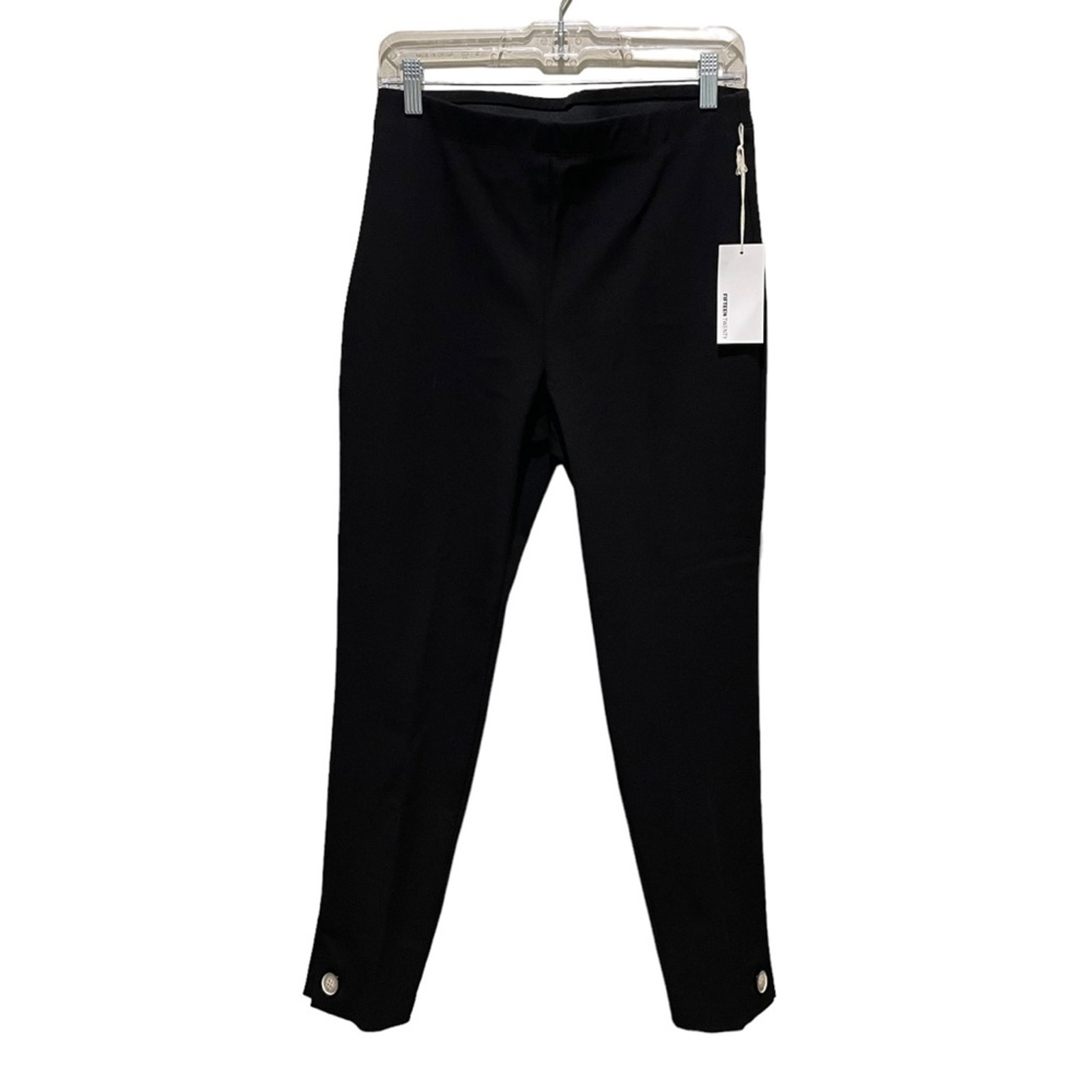 Fifteen Twenty Button Detail Knit Pants Leggings Black Size Medium